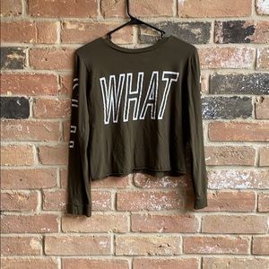 “IT IS WHAT” cropped shirt